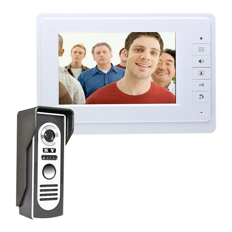 

7 Inch Wired Video Door Phone Intercom System Color LCD With Waterproof Digital Doorbell Camera Viewer IR Night Vision