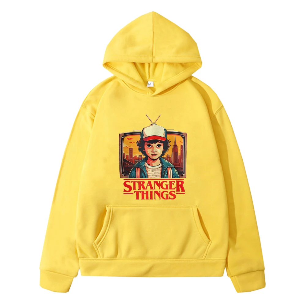 stranger things Kawaii print hoodies Fleece sweatshirt y2k sudadera jacket Autumn anime hoodie boys pullover kids clothes girls