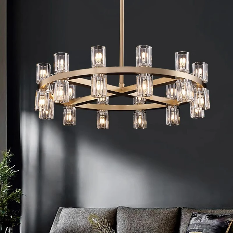 home decorationPendant lights, luxury crystal living room chandelier, dining room Pendant lamp, ceiling light, indoor lighting