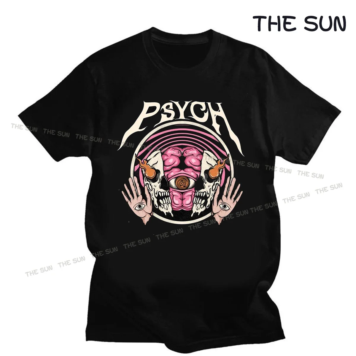 T-Shirt Men Round Collar Cotton T Shirts  Sleeve Tee Shirt Gift Idea Tops Psych