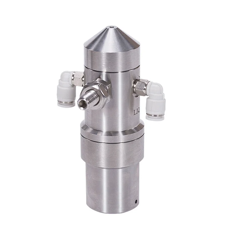 

Stainless Steel Humidification Nozzle Anti-drip Air Atomization Fan Conical Two-fluid Air-water Nozzle