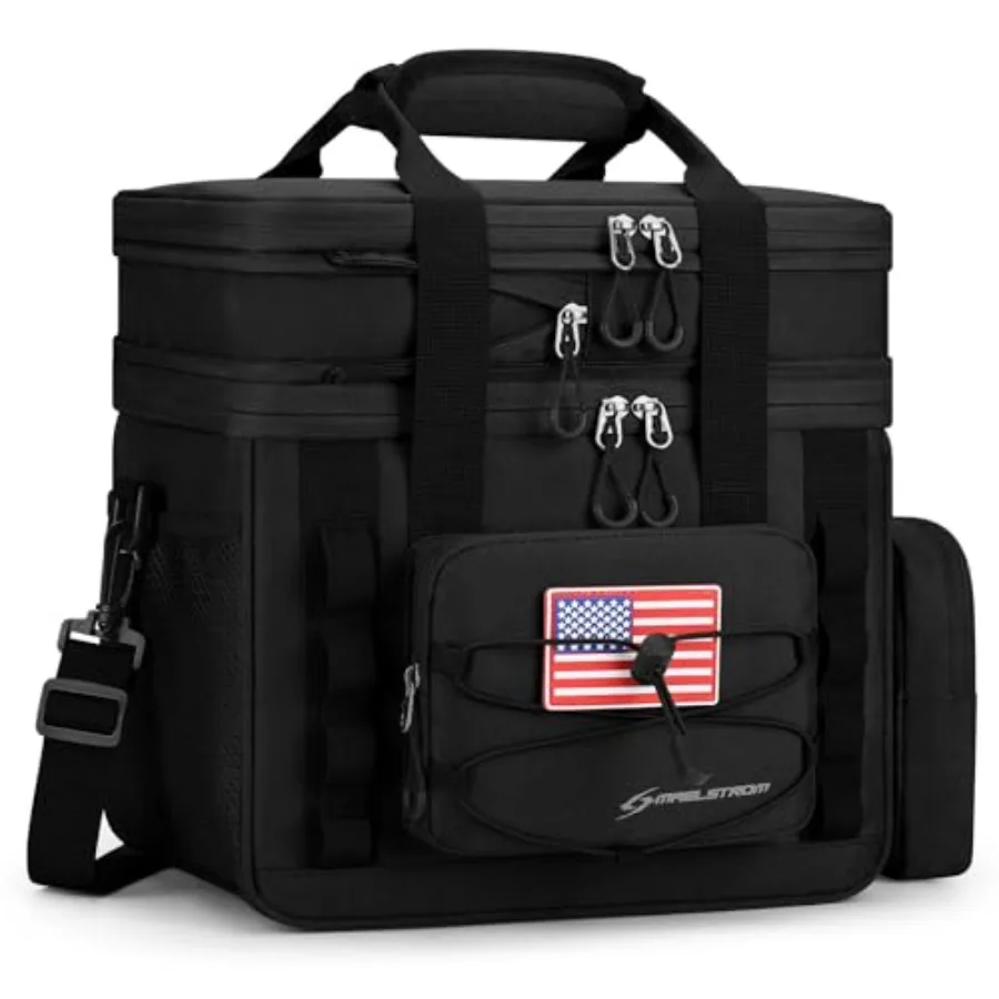 

Tactical Lunch Box 23 L Insulated Lunch Bag for Men Expandable Double Deck Lunch Cooler Bag Large Leakproof Soft Lunch Tote wit