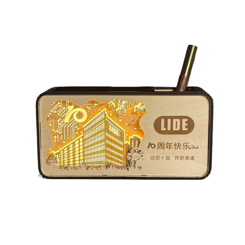 

Creative wood carving 3D night light decorative wood ornament table lamp