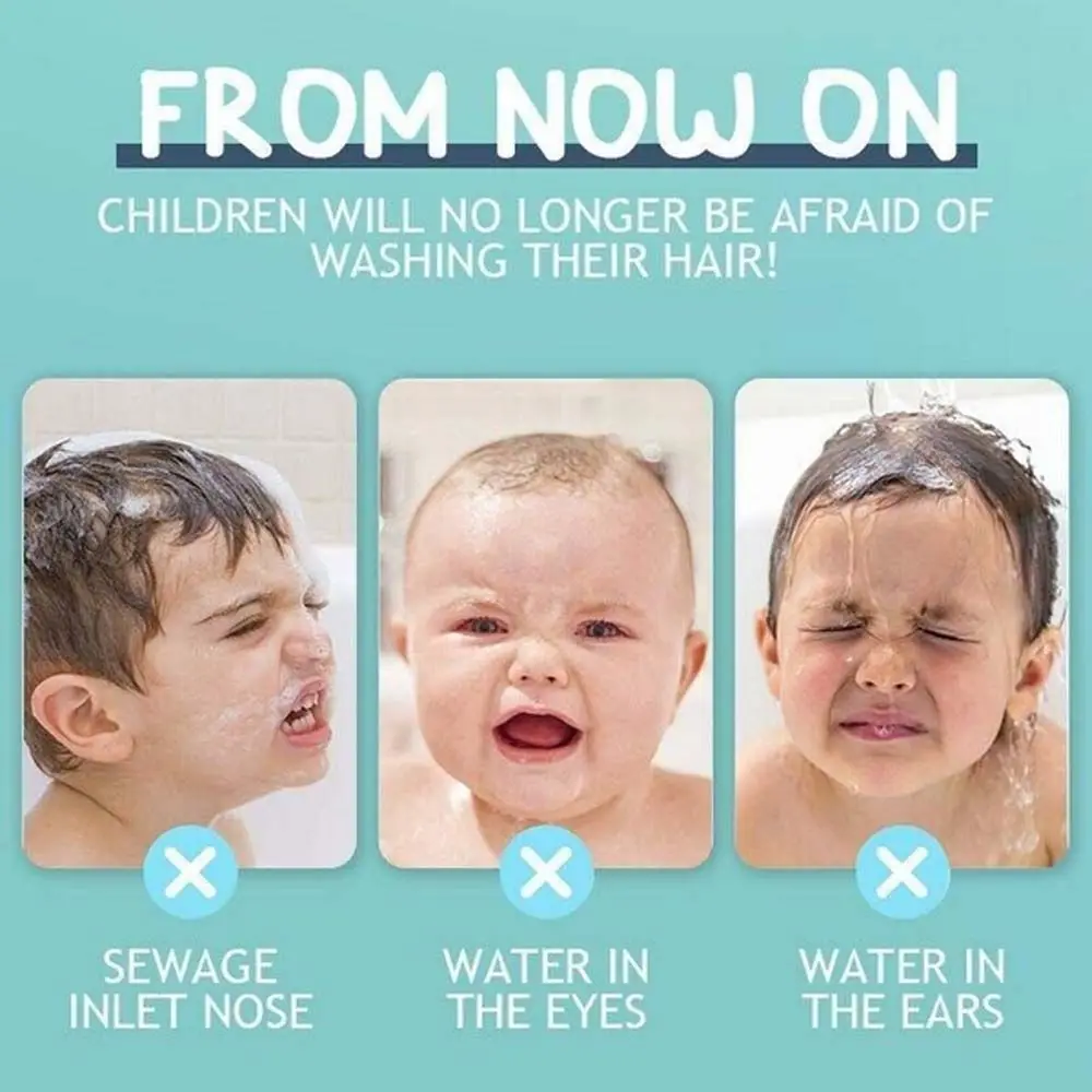 Prevent Water Into Ear Crown Shape Children Bathing Shower Hair Washing Shield Hat  Bath Cap Baby Shower Hat Shampoo Cap