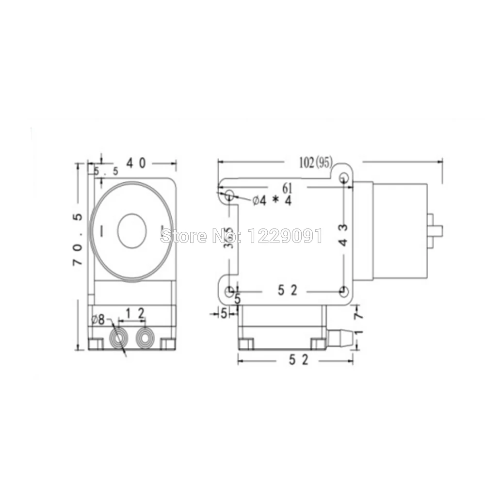 Nuotrilin 18L/Min 83kpa 9v 12v 24v dc mini vacuum pump small diaphragm air pump