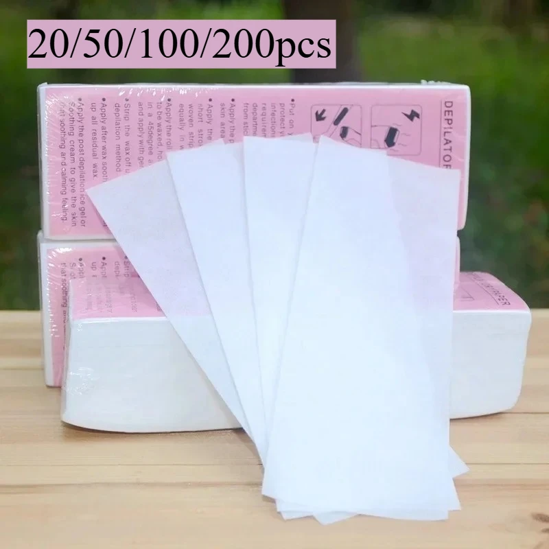 

20/50/100/200pcs Removal Nonwoven Body Cloth Hair Remove Wax Paper Rolls Hair Removal Epilator Wax Strip Paper Roll P2
