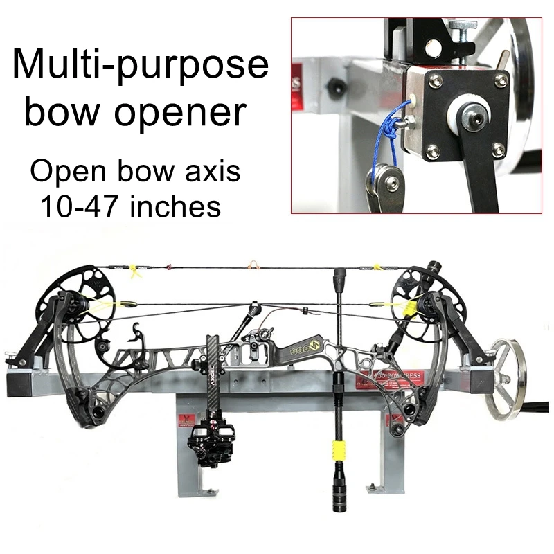 

Bow and Arrow Benchtop Openers Compound Pulley Bow Tuner Worker Tuning Equipment 10-47 Inch Axis Distance Openers