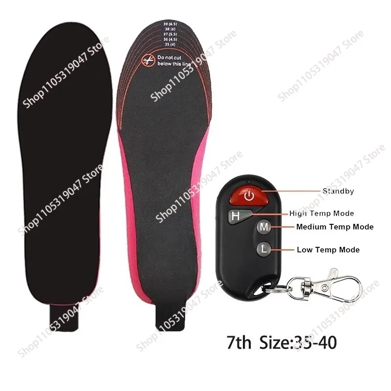

USB Electric Heated Insoles with Remote Control Feet Warmer Rechargeable Winter Heating Insoles for camping Hiking Outdoor Sport