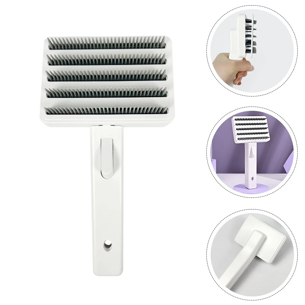 

Automatic Deshedding Comb For Dogs Cats High Density Curved Teeth Pet Grooming Brush Deep Hair Removal Lightweight