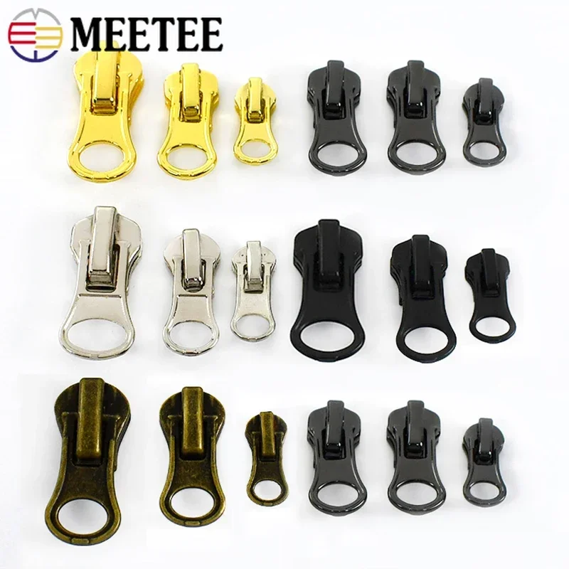 5/10/20Pcs 3#5#8# Repair Zipper Slider Metal Zippers Coat Tent Zip Closure Puller Head Jacket Zips Lock Accessories for Bags