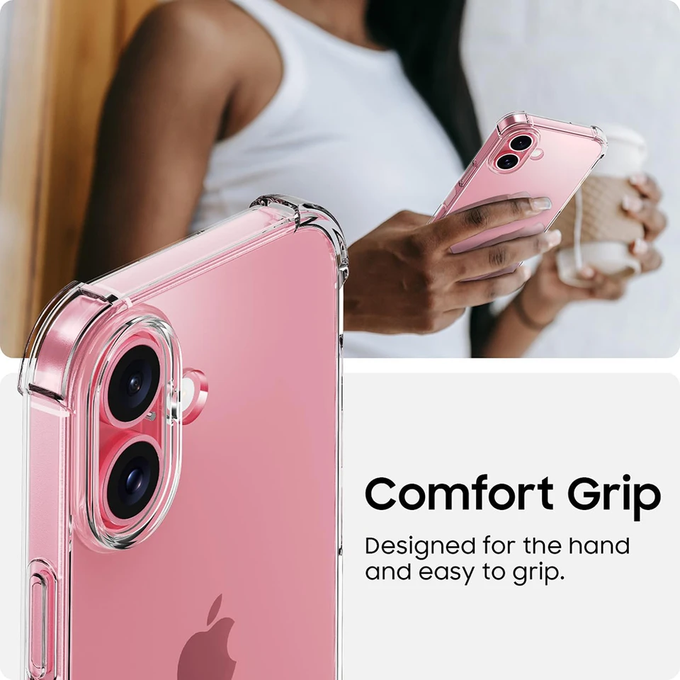 Funda de silicona de lujo a prueba de golpes para iPhone 17 16 15 14 13 12 11 Pro Max Air X XS 7 8 Plus, transparente con borde protector 4