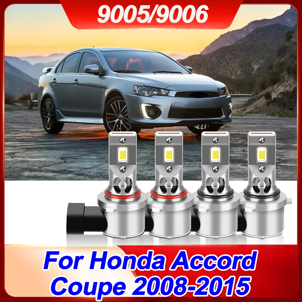 

For Honda Accord Coupe 2008-2015 9005 9006 Light Bulbs 20000LM Car Headlight Bulbs 6500K HB3 HB4 Automobile Lamps