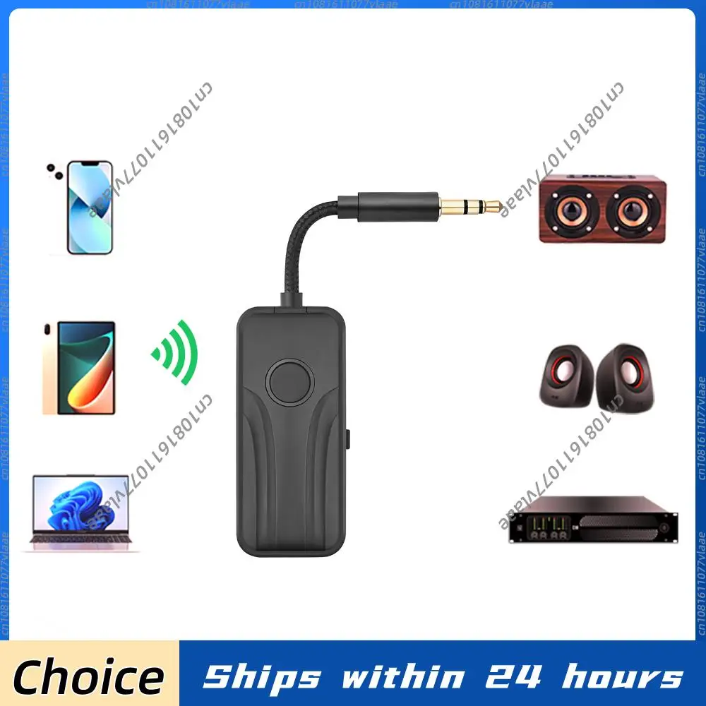 

BT6.0 Wireless Receiver Transmitter Multifunctional 3.5mm Aux Audio Adapter Built-in Microphone​ For Flight TV Car Treadmill