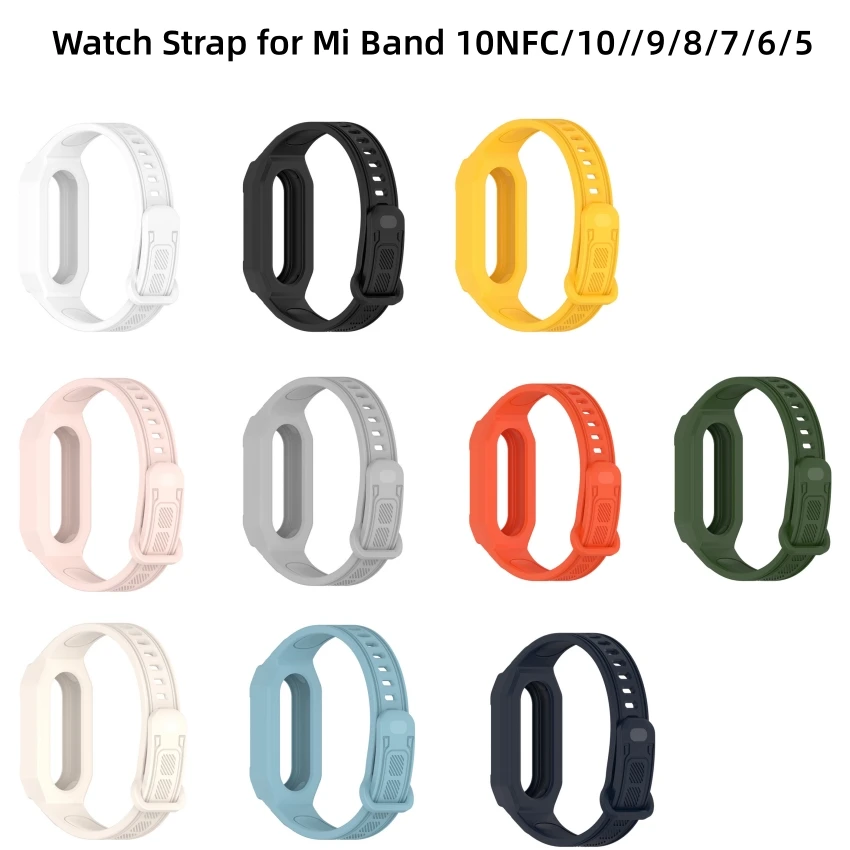 

Цельный ремешок для часов Mi Band 10NFC/10/9 Ceramic Special Edition/9 NFC/9/8NFC/8/7NFC/7/6NFC/6/5NFC/5 Аксессуар для браслета из ТПУ