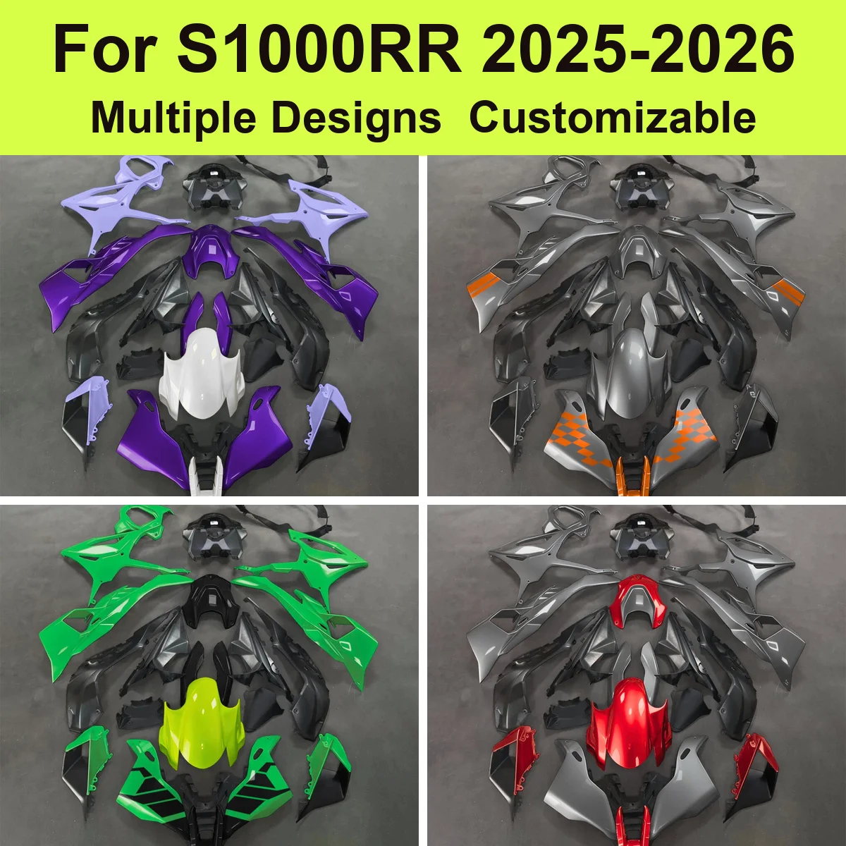 For S1000RR 2025 2026 Full Fairing Kit ABS Plastic Motorcycle Fairings Bodywork Cowling Durable Finish Purple Black