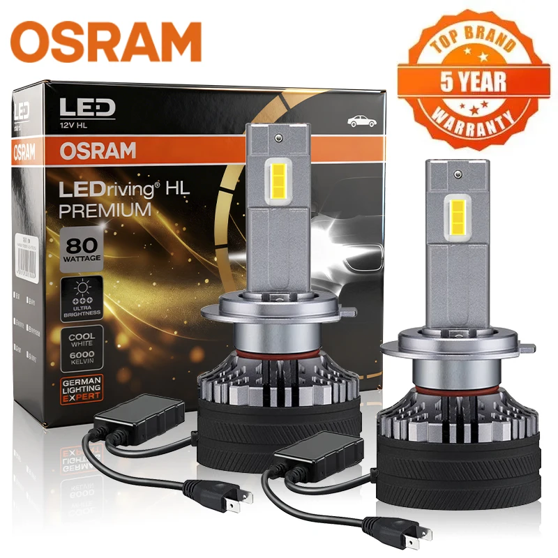 

OSRAM Оригинальная светодиодная лампа для автомобильных фар H7 H4 9012 HIR2 Лампа HB2 9003 9005 9006 HB4 HB3 H11 H8 Противотуманные фары 6000K Белый с балластом