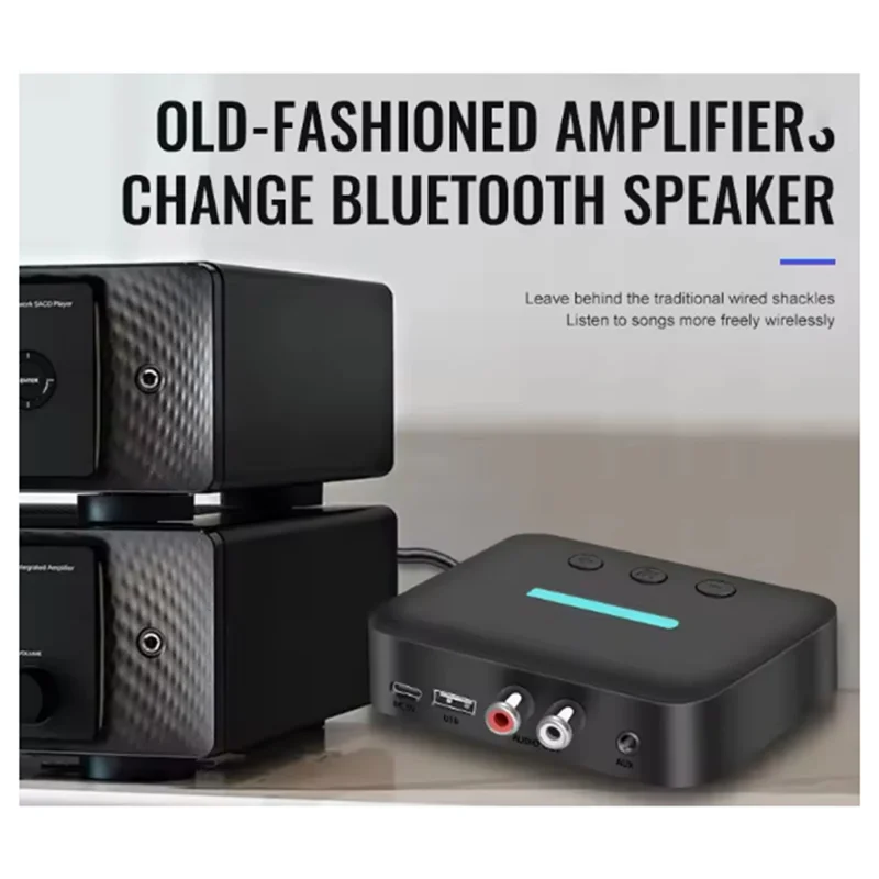 

RCA 3.5Mm AUX Bluetooth 5.3 Audio Receiver Adapter Wireless Music U-Disk Playback For Desktop Speaker Amplifier Amp