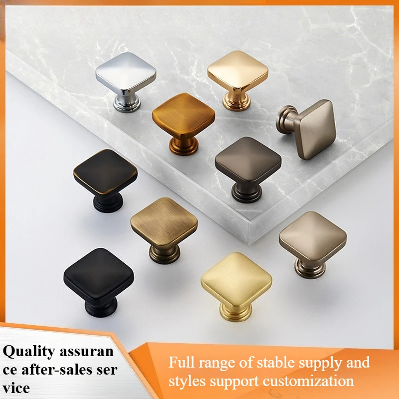 Modern simple American cabinet wardrobe handle European black cabinet round single hole handle