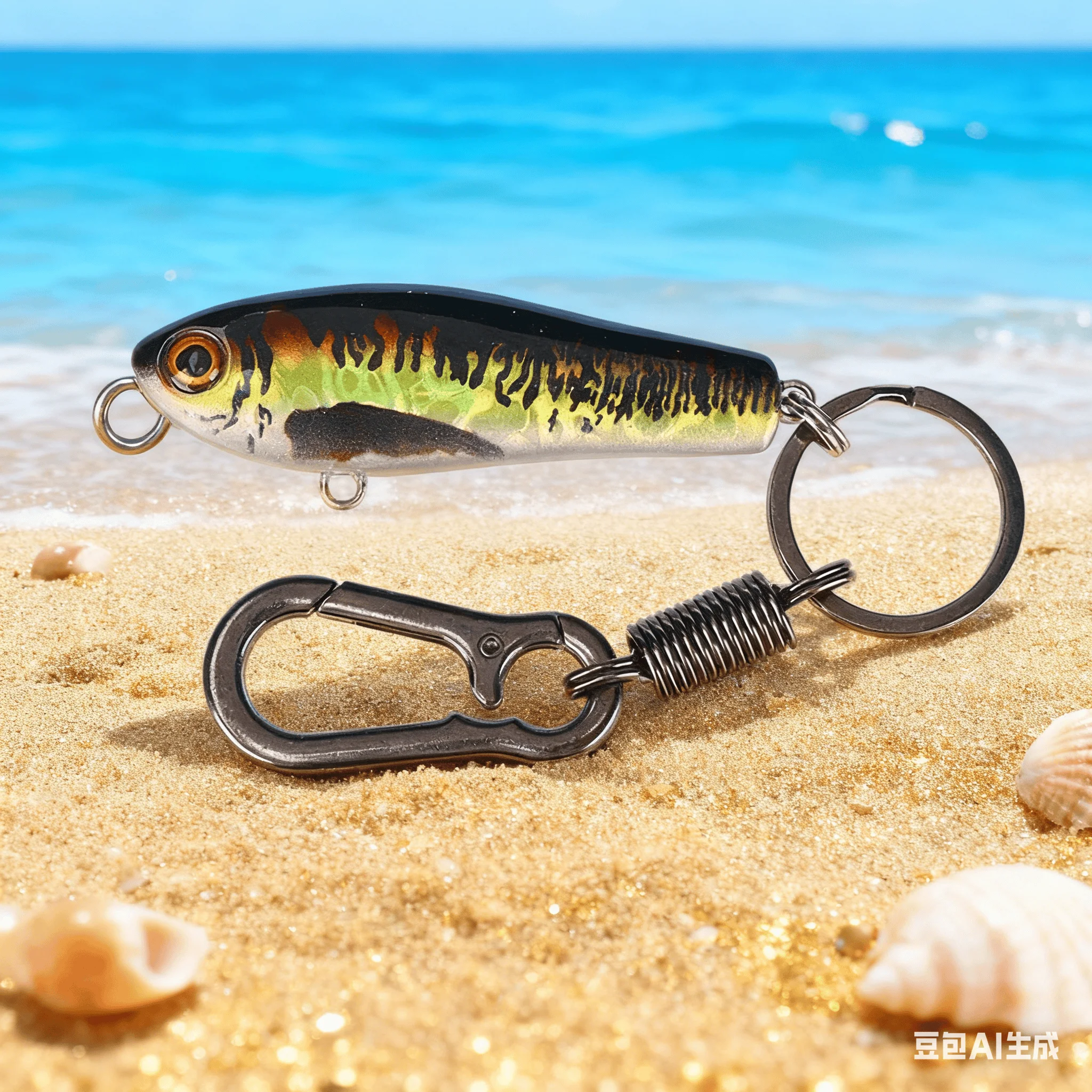 

1 Pc Outdoor Key Chain 18cm/36g Biomimetic Fish Shaped Fish Hook Keychain For Fishing Enthusiast Backpack Pendant Accessorie