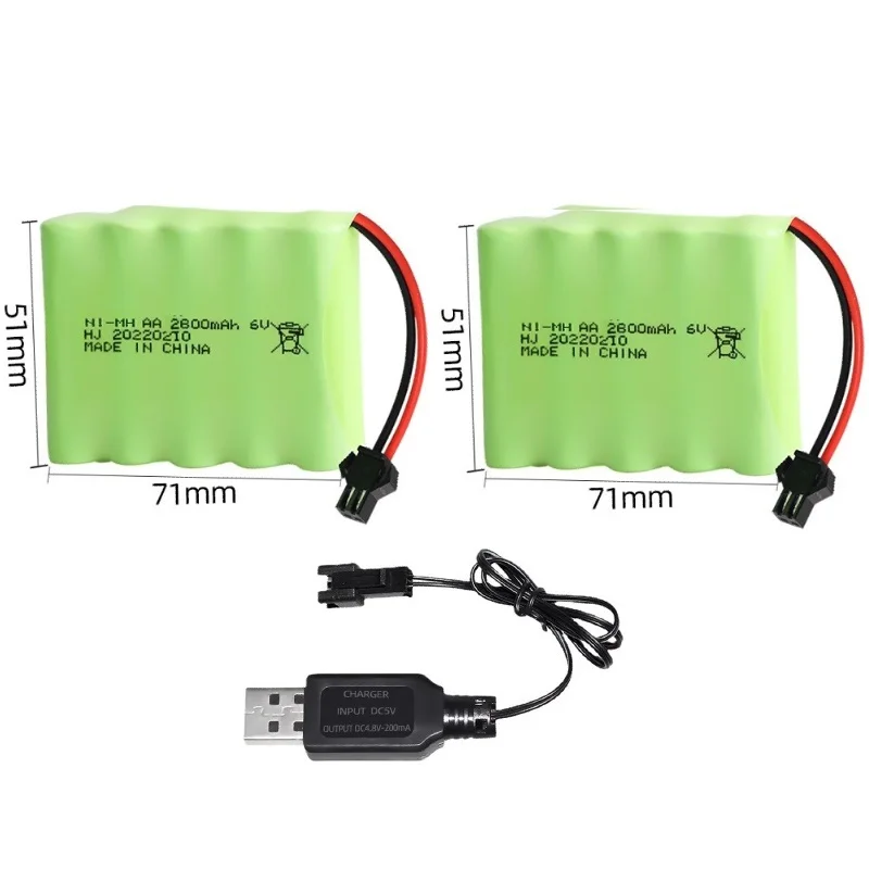 6V 2800mAh NiMH AA bateria/6V USB para R/C stunt carros R/C caminhões R/C barco/R/C tanque Crianças controle remoto Brinquedos Veículo