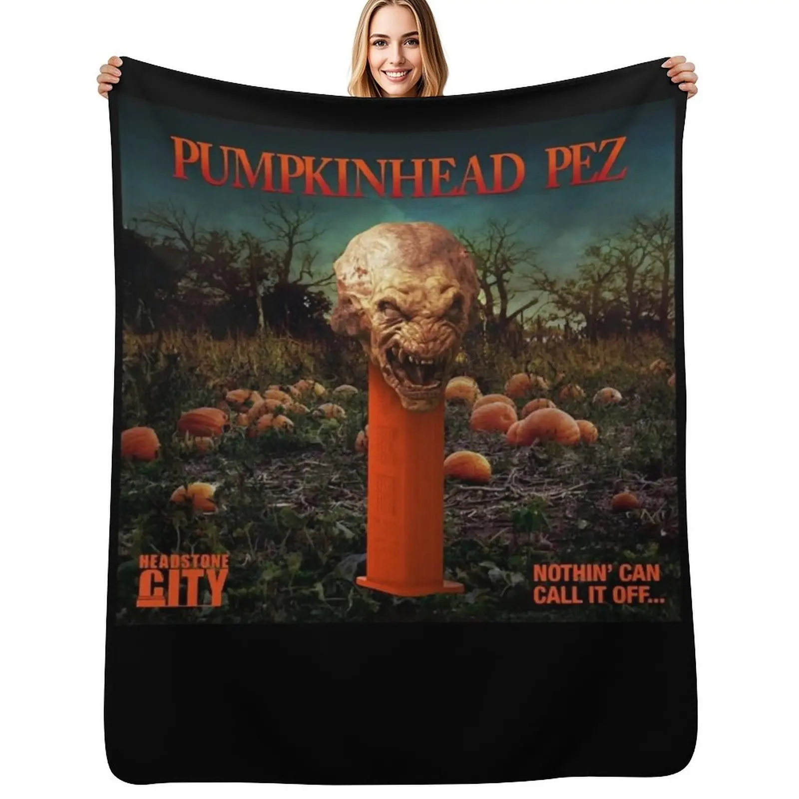 

Púmpkínhéád Péz Throw Blanket Warm Comfortable Blanket Gift for Parents Friends
