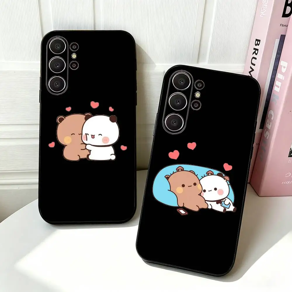 Lovely and sweet Bubu & Dudu Black Soft Silicone Phone Case for Samsung Ultra S26, S24, S21, S22, S23, S30, Plus, Lite