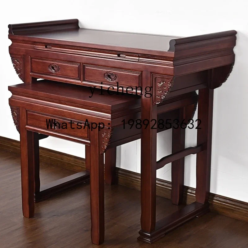 

Solid Wood Altar Altar Buddha Shrine Household Incense Burner Table Simple Small Buddha Table