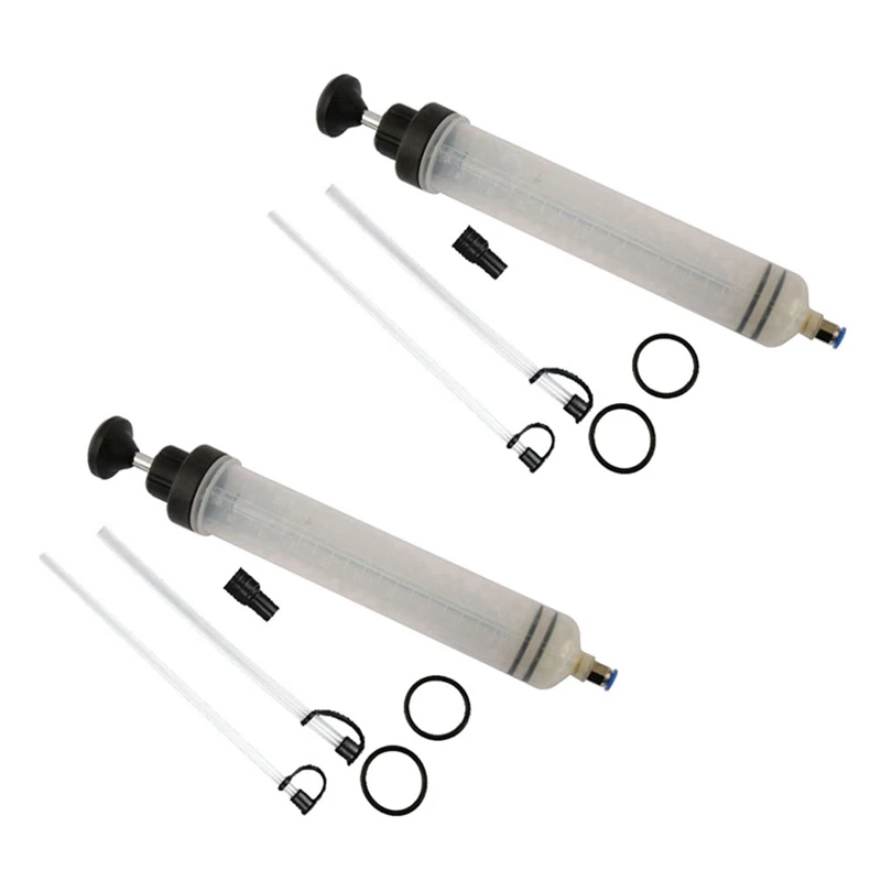 

2X Car Oil Fluid Extractor Siphon Pump Brake Fluid Syringe Pump Auto Manual Suction Vacuum Fuel Hand Pump 500Ml-AD39