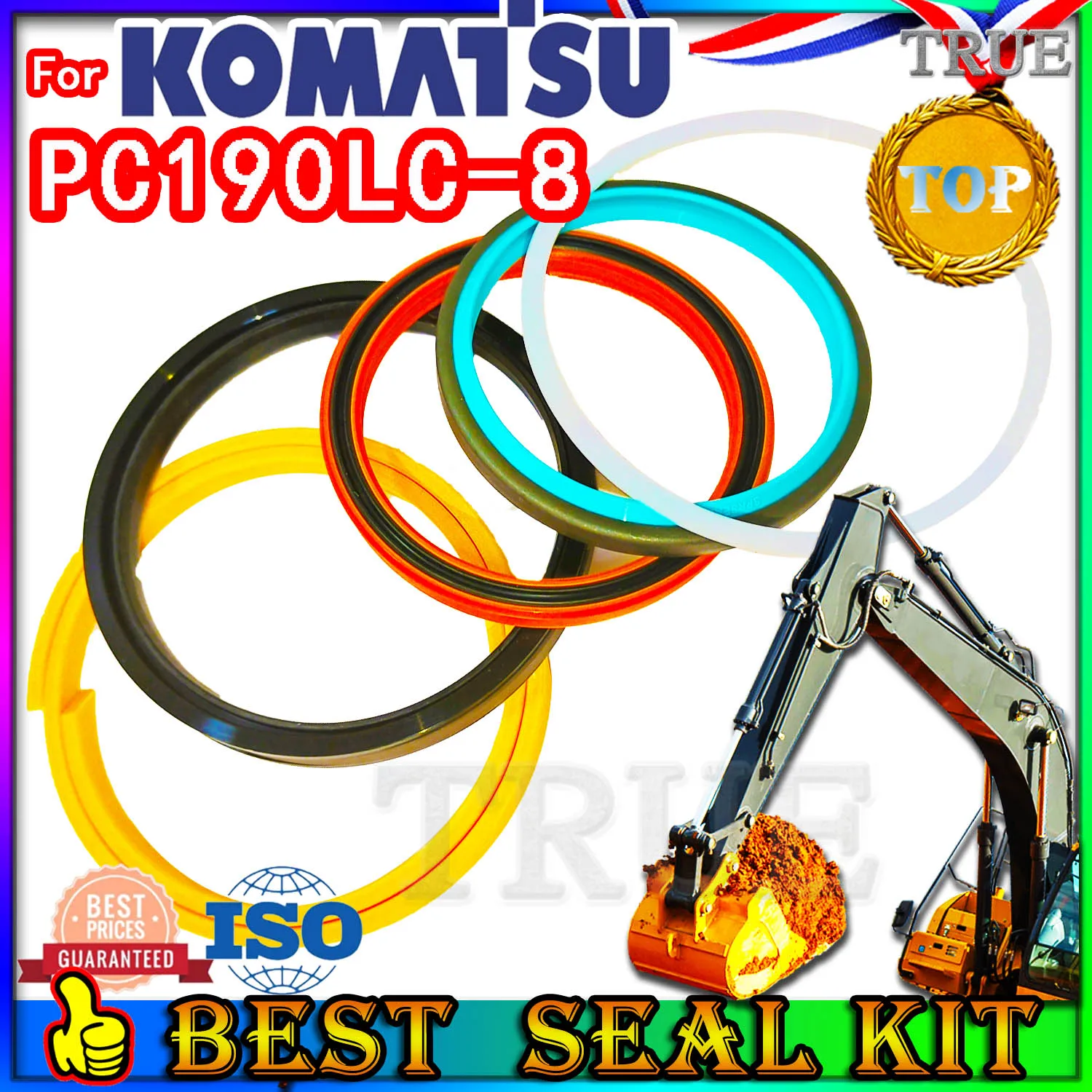 

For KOMATSU PC190LC-8 Oil Seal Repair Kit Boom Arm Bucket Excavator Hydraulic Cylinder PC190LC 8 TRAVEL Joystick Engine O-ring