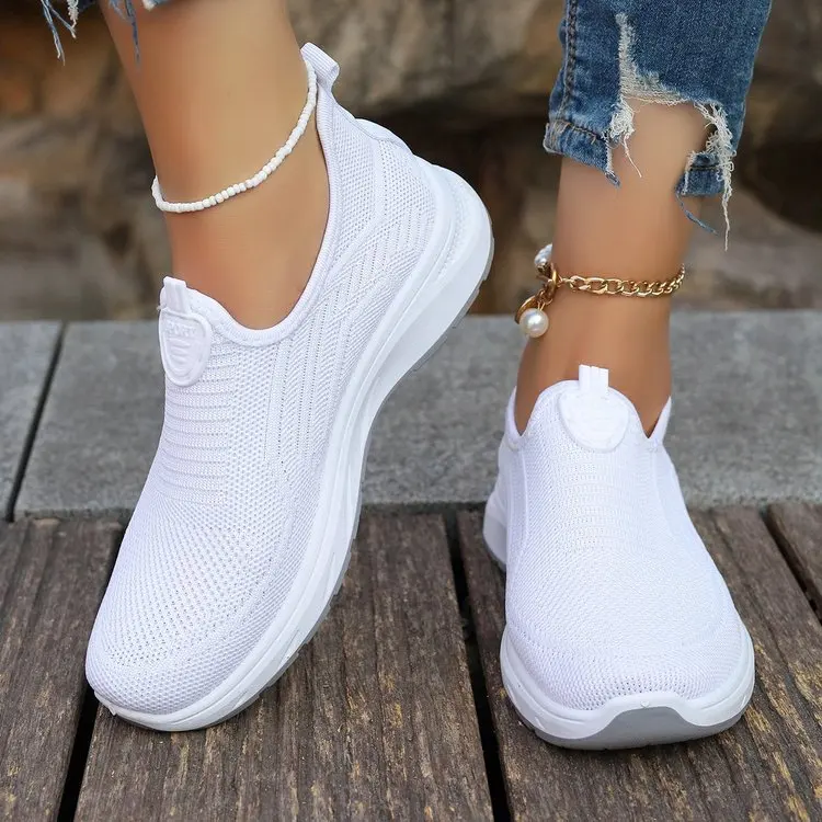 

Women's Sneaker Loafers Tennis Shoes for Women Lightweight Breathable Solid color Big Size Lady Ballet Flats zapatillas de mujer