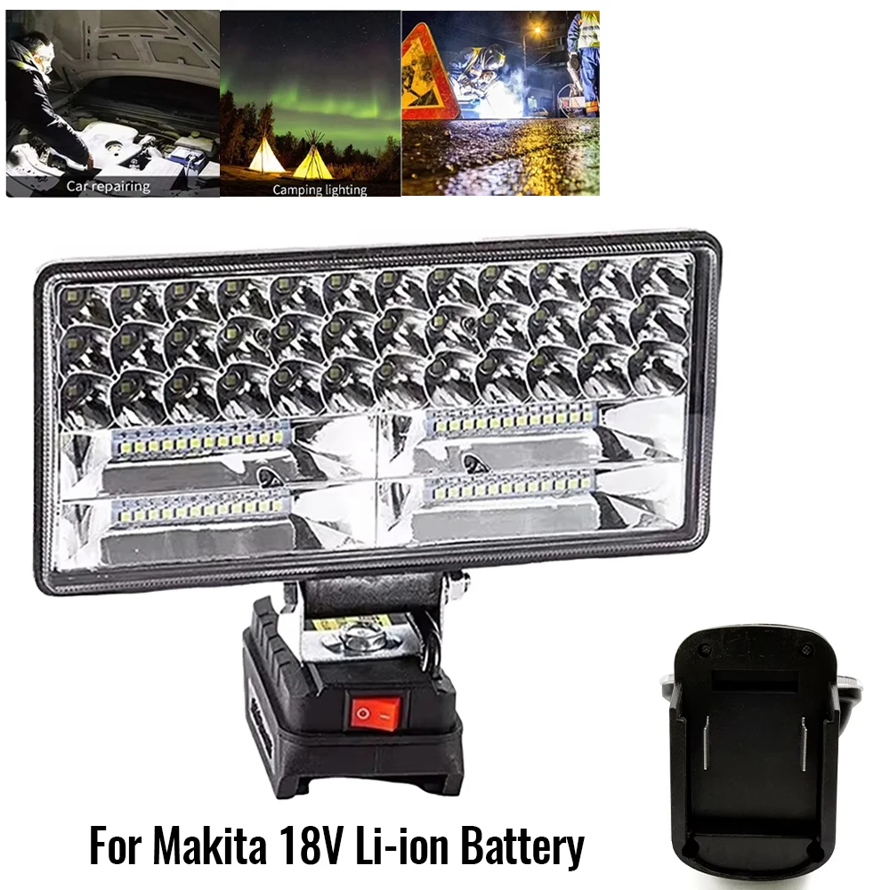

4/6/8Inch Led Light Portable Spotlights Cordless Outdoor Work Fishing Handheld Emergency Tool Light Fit Makita 18V Battery