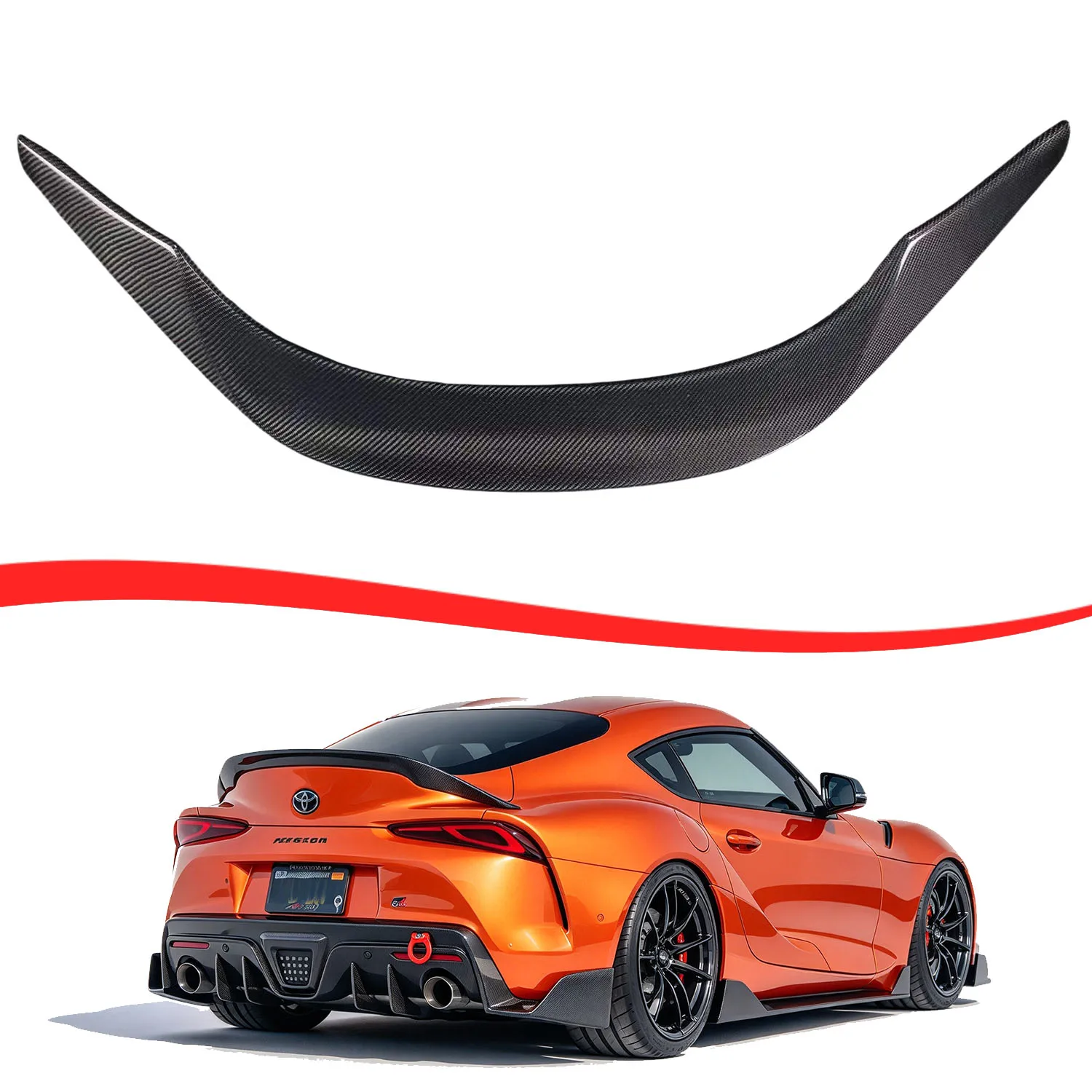Carbon Fiber Car Rear Trunk Spoiler for Toyota SUPRA A90 MK5 2019-2026 Rear Wing Spoiler Boot Lid