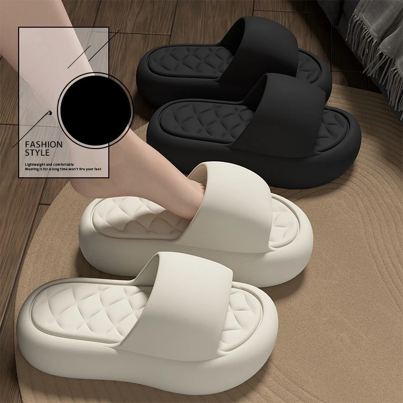 

Women's Thick Platform Slippers Summer Eva Non Slip Thick Sole Slides Women Indoor Outdoor Solid Color Soft Bottom Sandals Woman