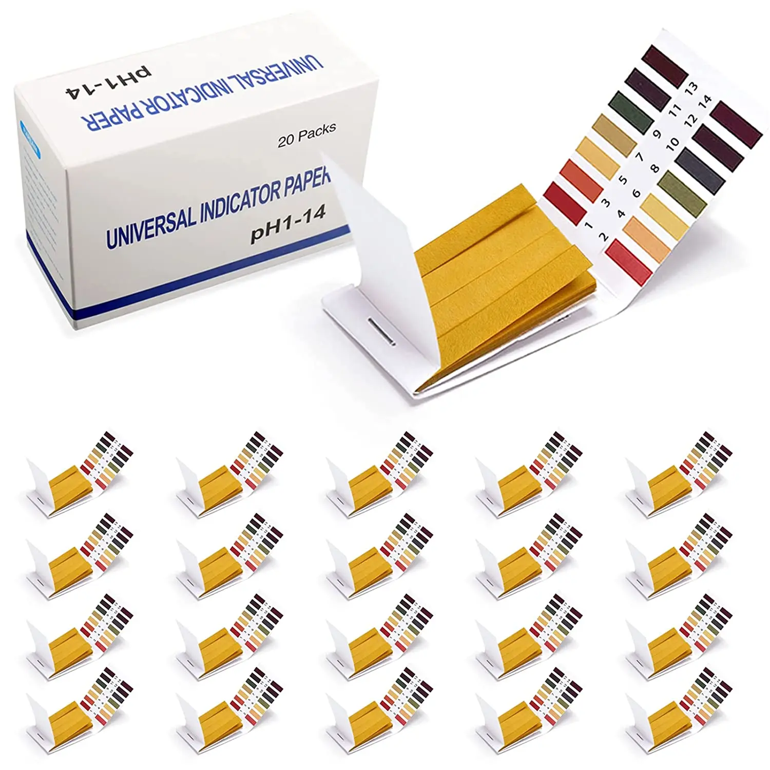 pH Test Strips 1600 Strips Full Range 1-14 Universal Test Paper Litmus pH Soap Making Testing for Water Wine Saliva Urine Soil