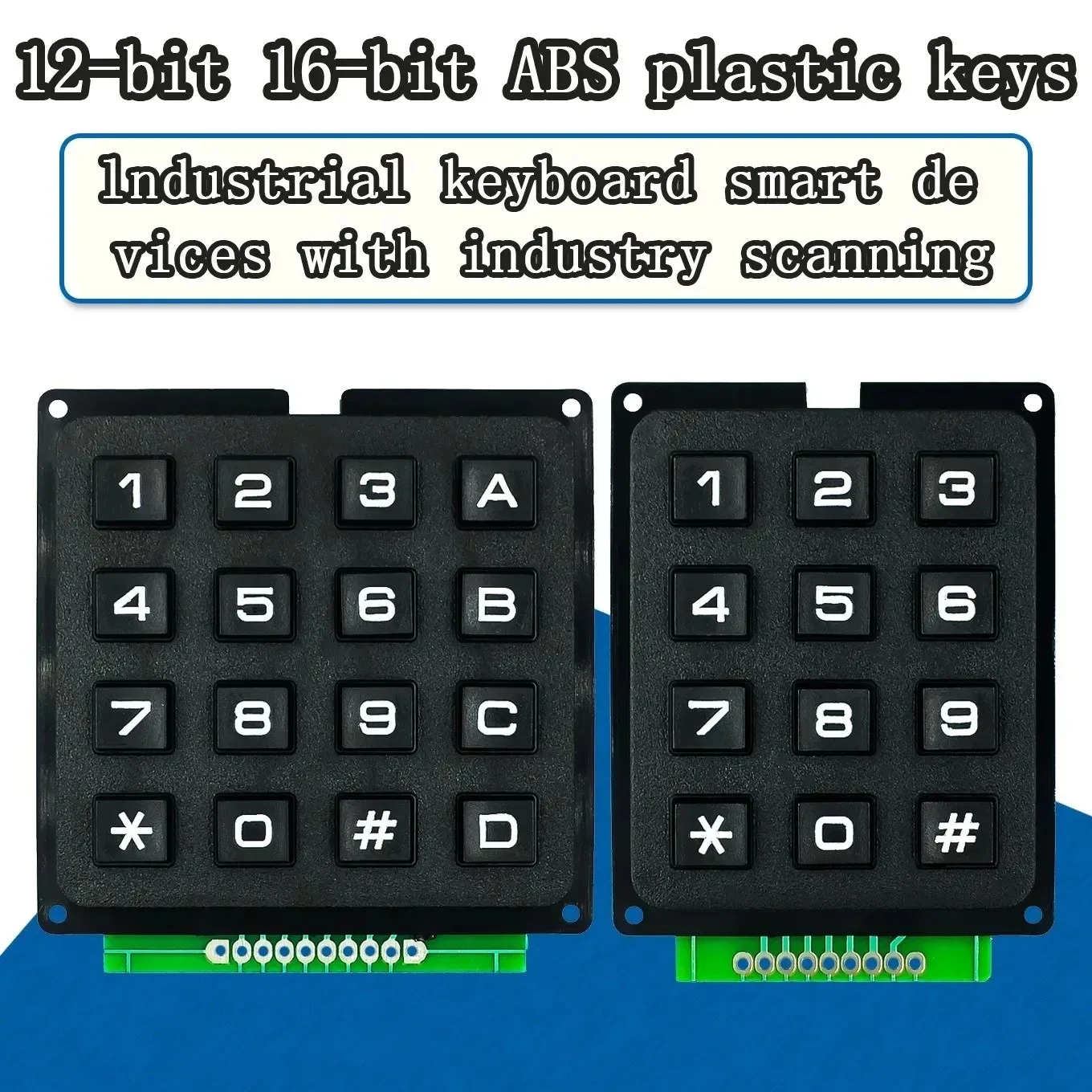 Teclado de matriz de 3x4, 4x4, módulo de matriz, teclas de plástico ABS, 4x4, 3x4, 12, 16 botones, interruptor de membrana, Kit de bricolaje para Arduino