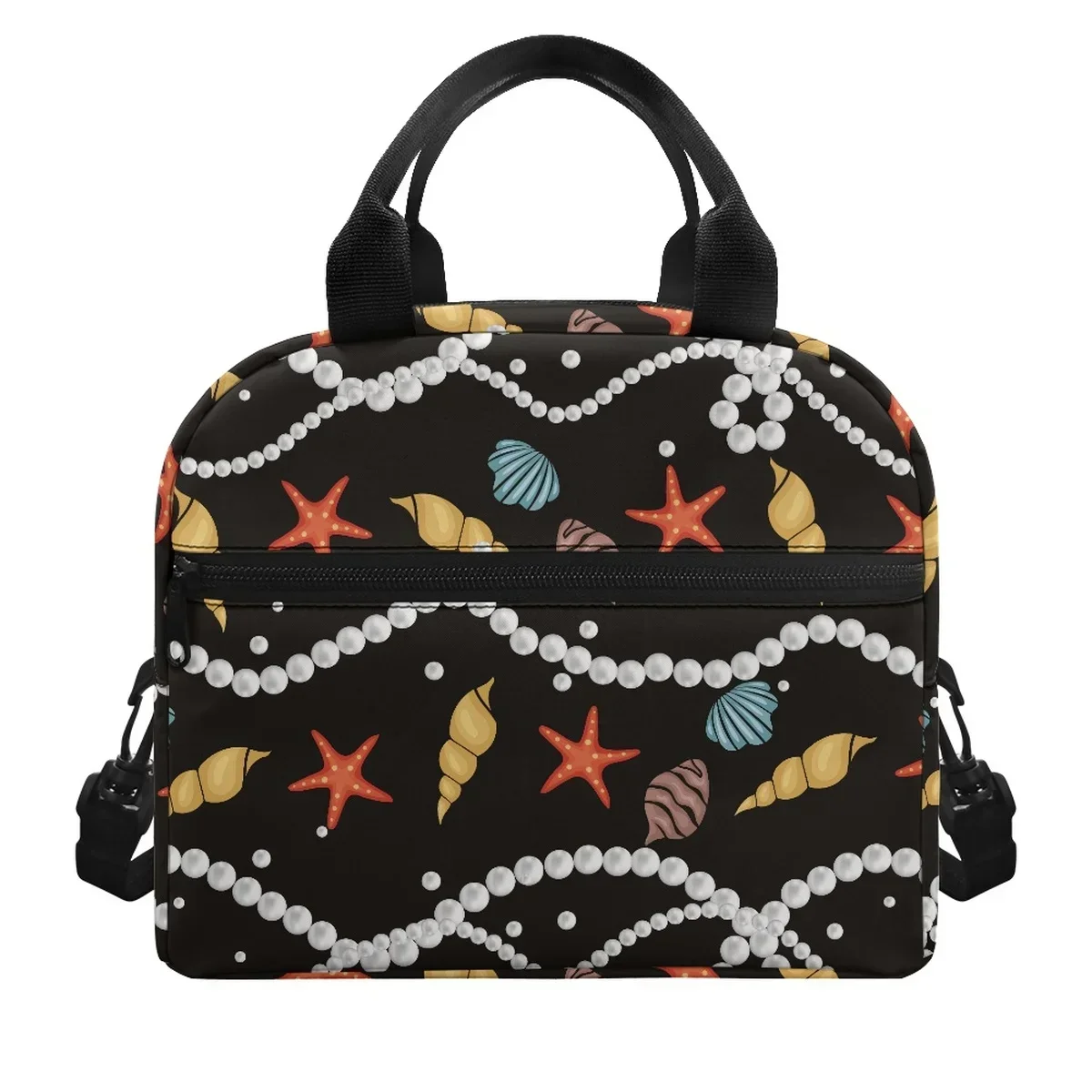 FORUDESIGNS Starfish Pearl Shell Thermal Bag for Lunch Crossbody Children's Lunchboxes Thermo Cooler Bags Lancheira Termica