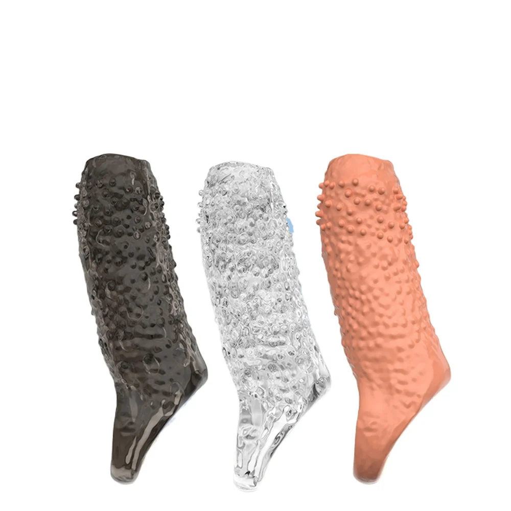 Penis Ring Extension Sleeve Reusable Penis Enlargement Cock Rings Delay Ejaculation Condoms Male Penis Sex Toys For Men Adult 18