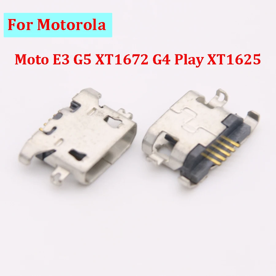 100-500PCS/Lot USB Port Charging Connector for Motorola Moto E3 G5 G4 Play XT1672 1671 1676 XT1625 Charge Socket Jack Dock Plug