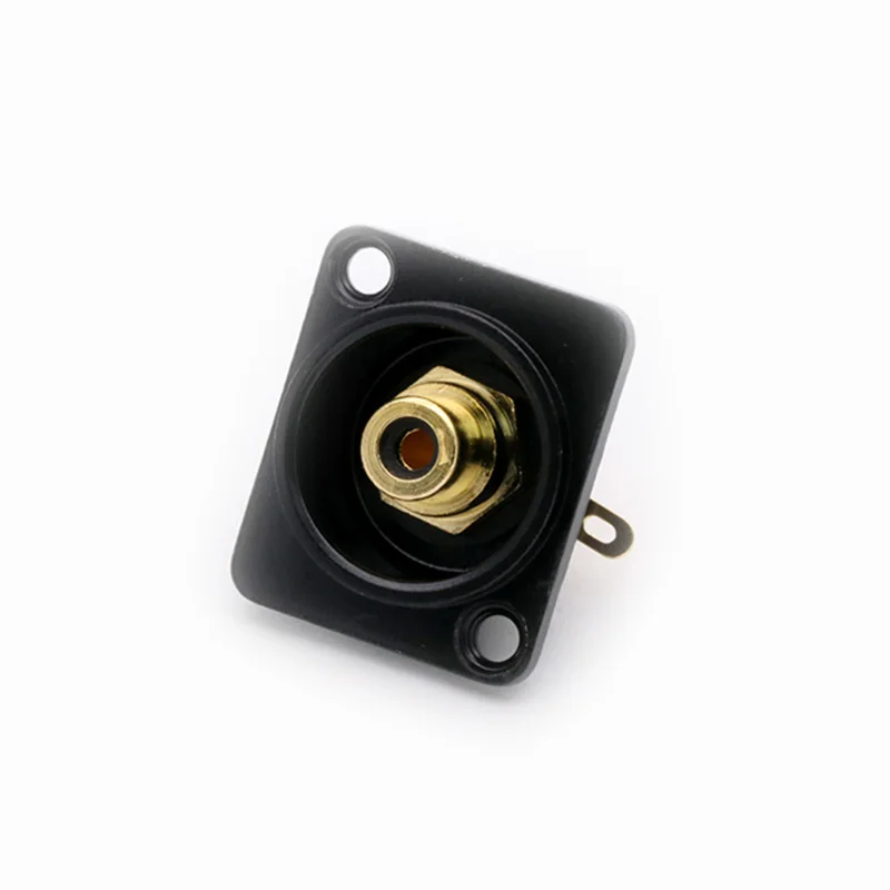 2pcs  Female RCA Panel Mount Chassis Socket Connector, Excellent quality, Black Female Socket, Red&Black Colors Available