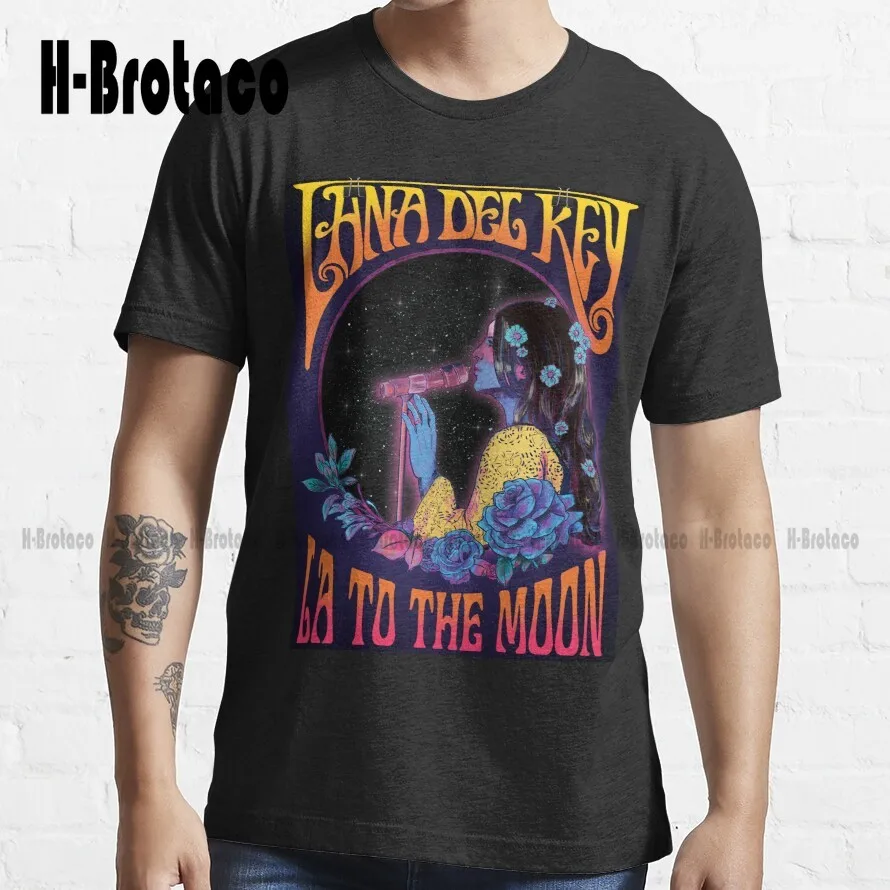 Lana Del Black La To The Moon Tour 2020 Mnctv Lana Del Ray T-Shirt Custom Aldult Teen Unisex Digital Printing Tee Shirts Xs-5Xl