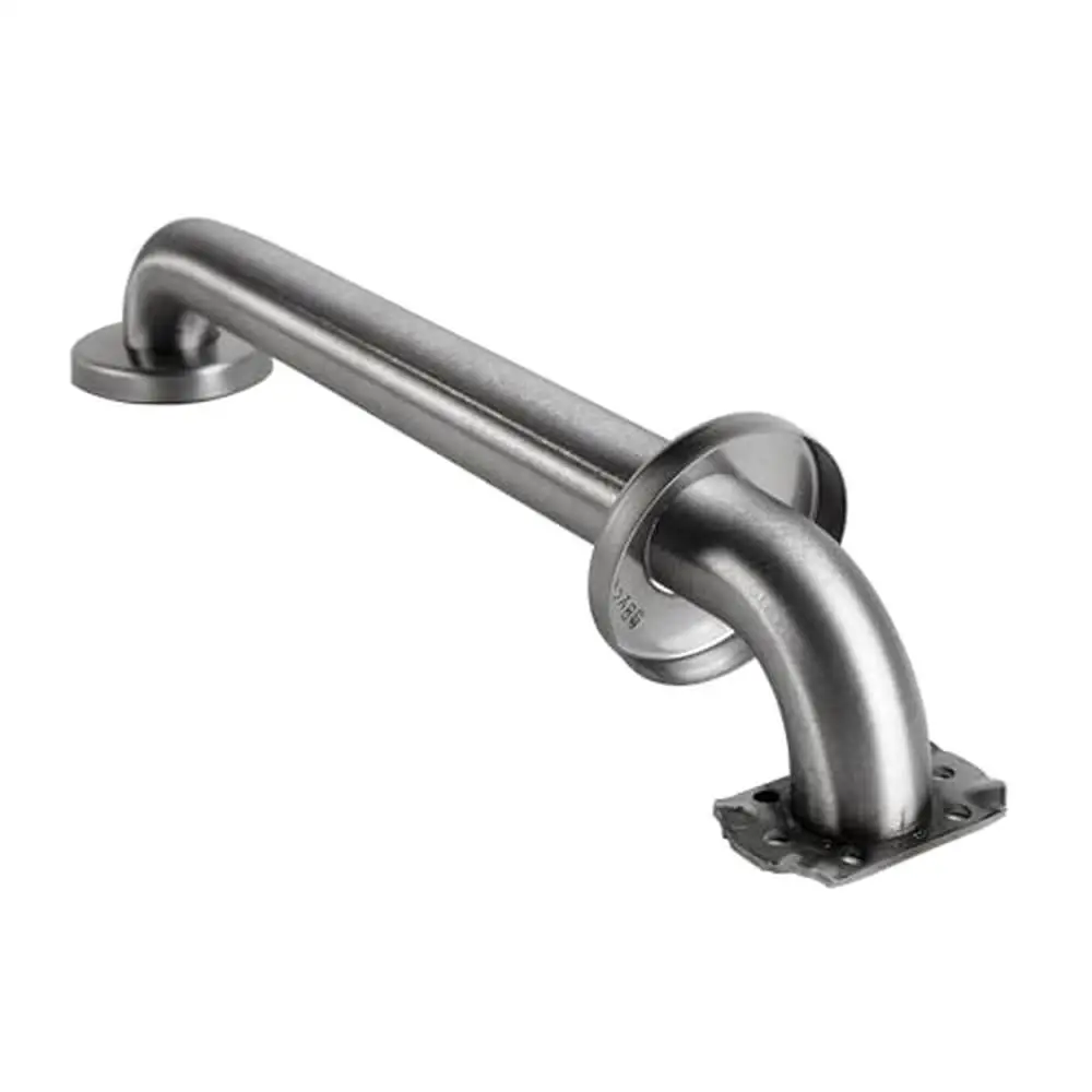 42" Stainless Steel Grab Bar B-6806X42 Slip-Resistant Surface ADA Compliant Concealed Mounting Flanges Heavy-Duty Construction