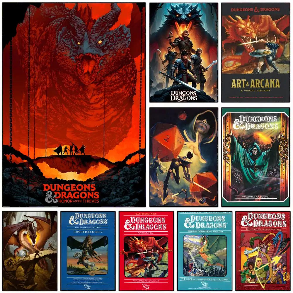 Fantasy Game Dungeons & Dragons Poster Modern Home Decoration Interior Design & Contemporary Wall Art Collection