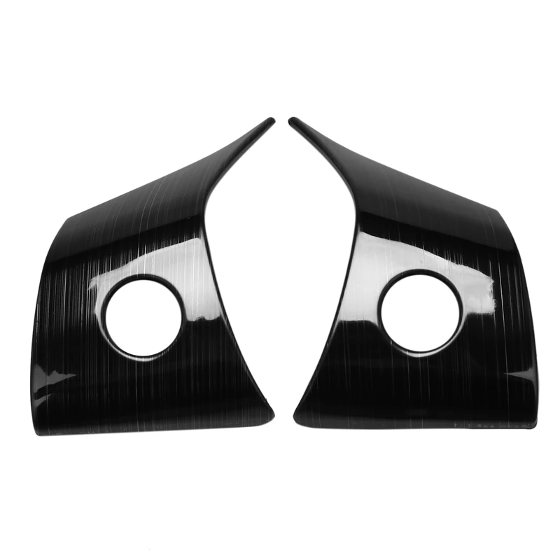 2Pcs Stainless Steel Material Black Titanium Steering Wheel Patch Decoration for Tesla Model Y ModelY Interior Modified