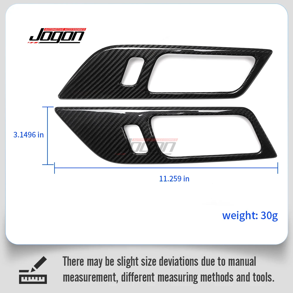 For Ford Mustang S650 GT Dark Horse 2024 2025 Carbon Fiber Car Interior Door Side Handle Panel Cover Sticker Trim Accessories