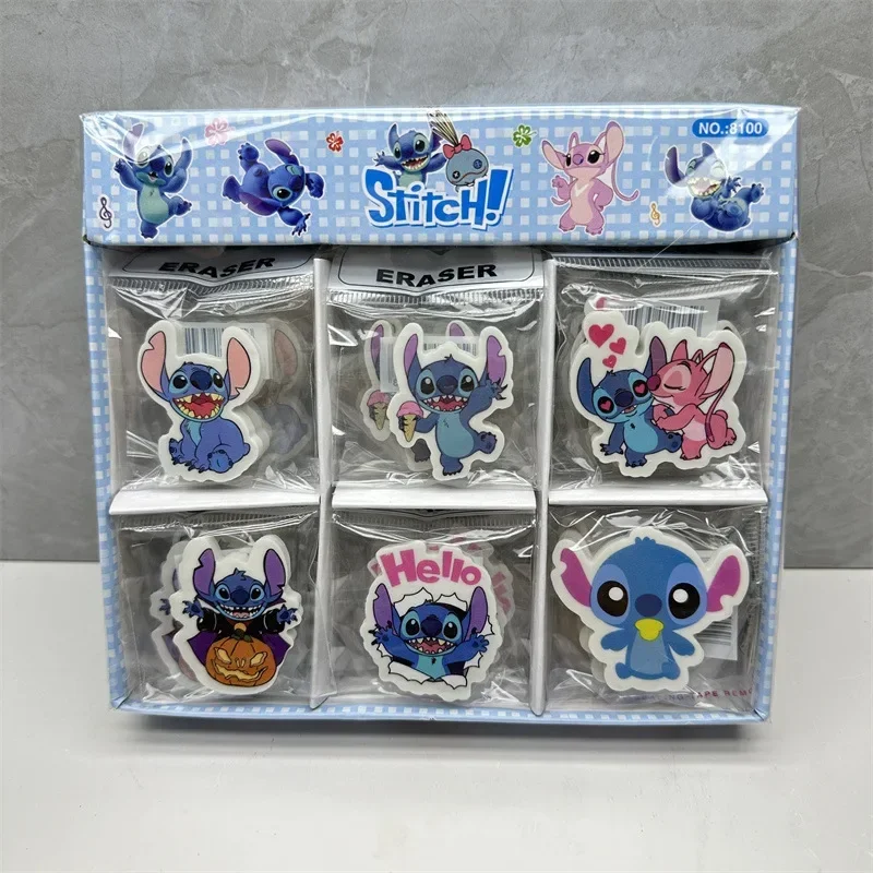 Borrador de dibujos animados de Disney, puntada creativa, Stitch, descontaminación, lápiz, papelería para estudiantes, suministro escolar, premio