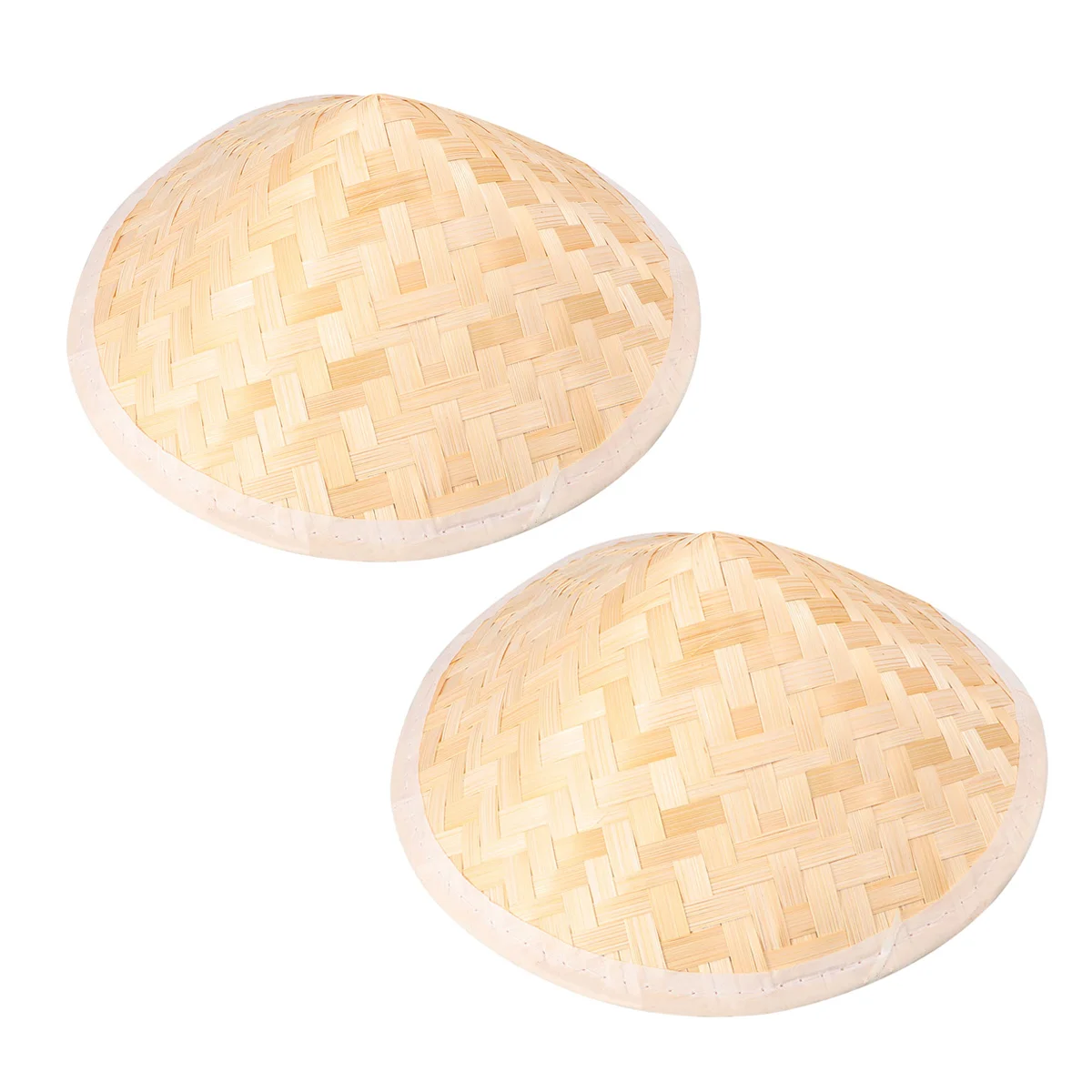 2 PCS Hats Decor Asian Rice Farmer Straw for Men Chinese Style Conical Bamboo Man