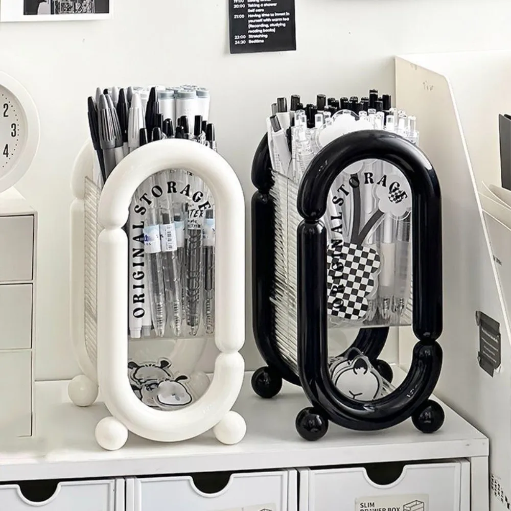 Large Capacity Pen Holder Simple Multi-function Pen Storage Box Tabletop Storage Home Office Stationery Organizer Shelf