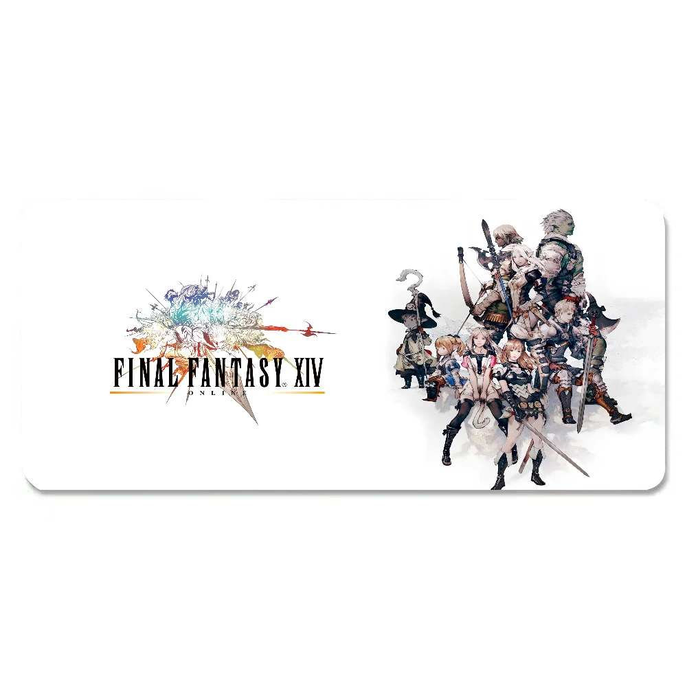 F-Final FantasyES XIV Cool Mousepad Large Anti-Slip Mouse Pad Stitched Edges Mat Durable Desk Laptop Gaming​ Keyboard Pad XXL