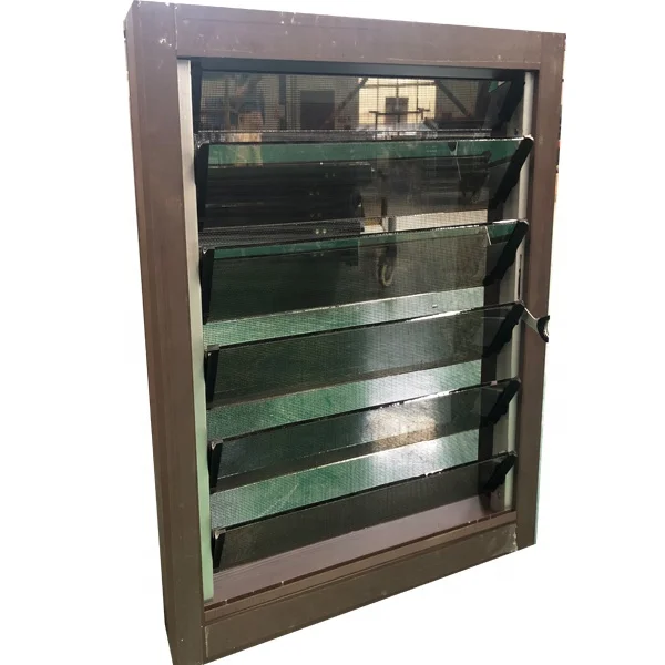 

Wind Ventilation with Mosquito Net Jalousie Window Glass Louvers Aluminum Shutters windows