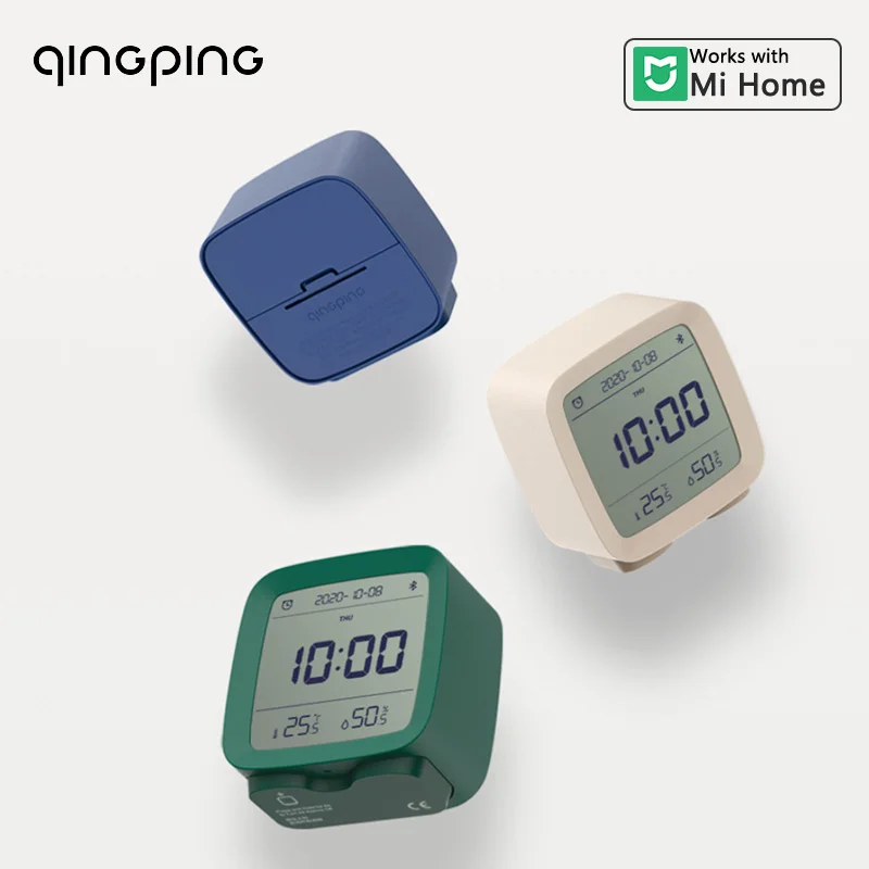 

Qingping Bluetooth Alarm Clock Smart Small Digital Alarm Clock Multiple Alarms Temperature Humidity Display Works with Mi Home
